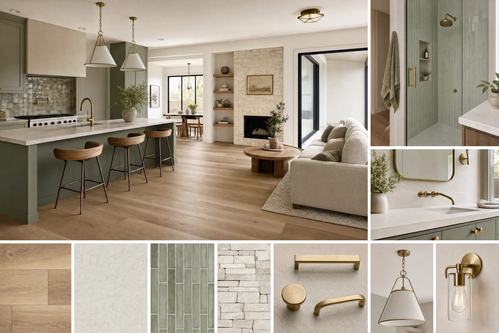 Reviewed whole-room surface and finish concept board