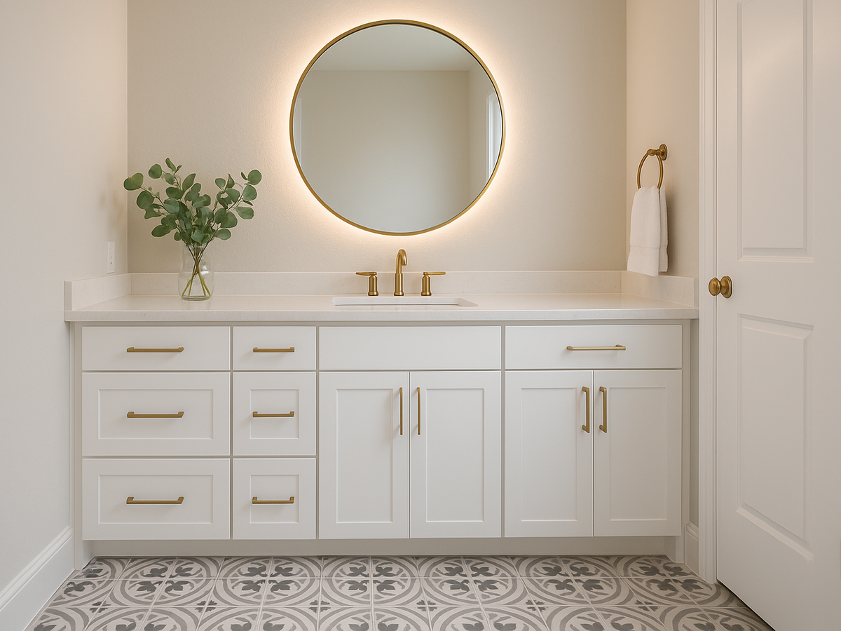 Bright vanity refresh in Dallas-Fort Worth