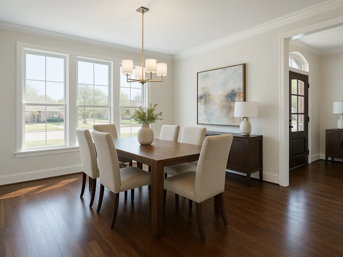 Modern gray LVP flooring in DFW