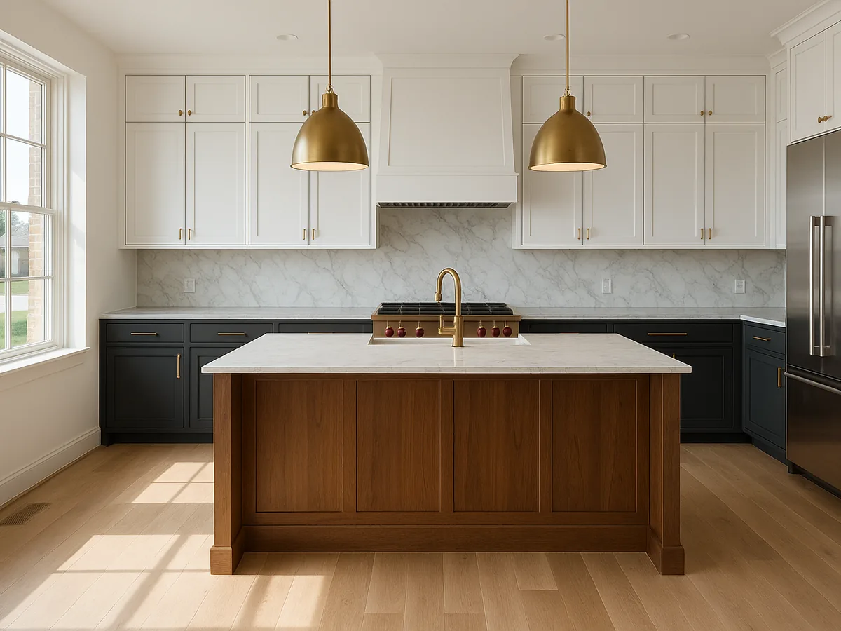Charcoal and walnut kitchen remodel photo