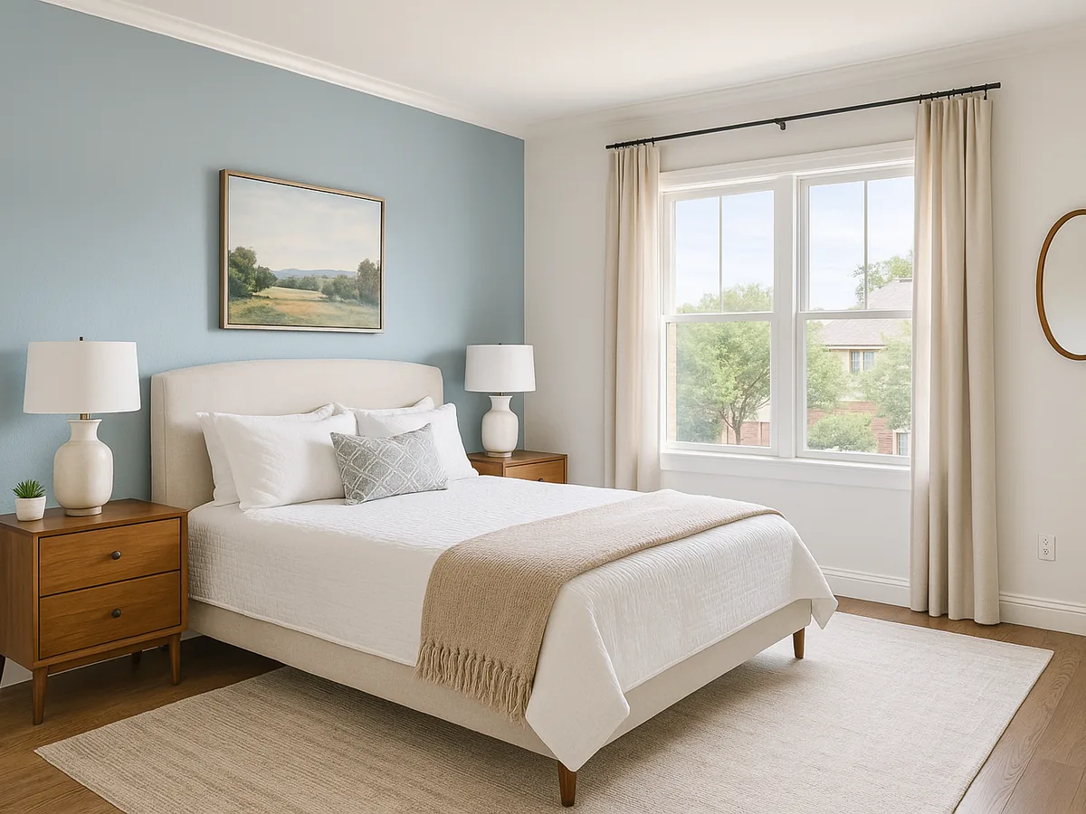 Modern two-tone interior repaint in DFW