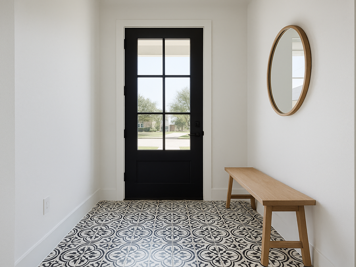 Entryway tile floor installation in Dallas-Fort Worth