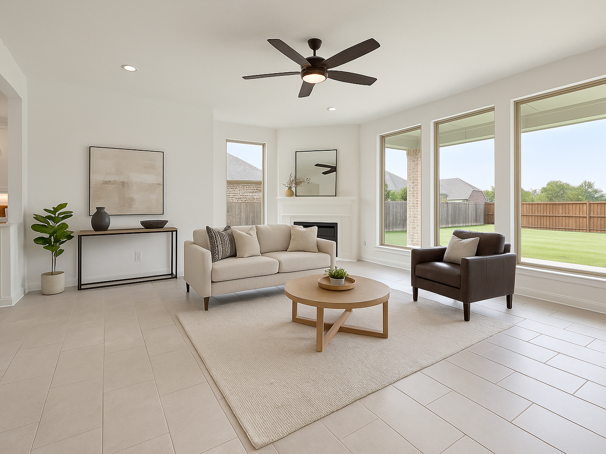 Porcelain tile floor installation in Dallas-Fort Worth