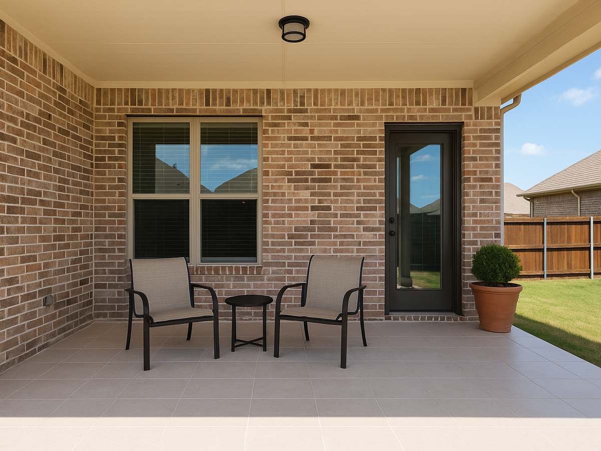 Outdoor patio tile installation in Dallas-Fort Worth