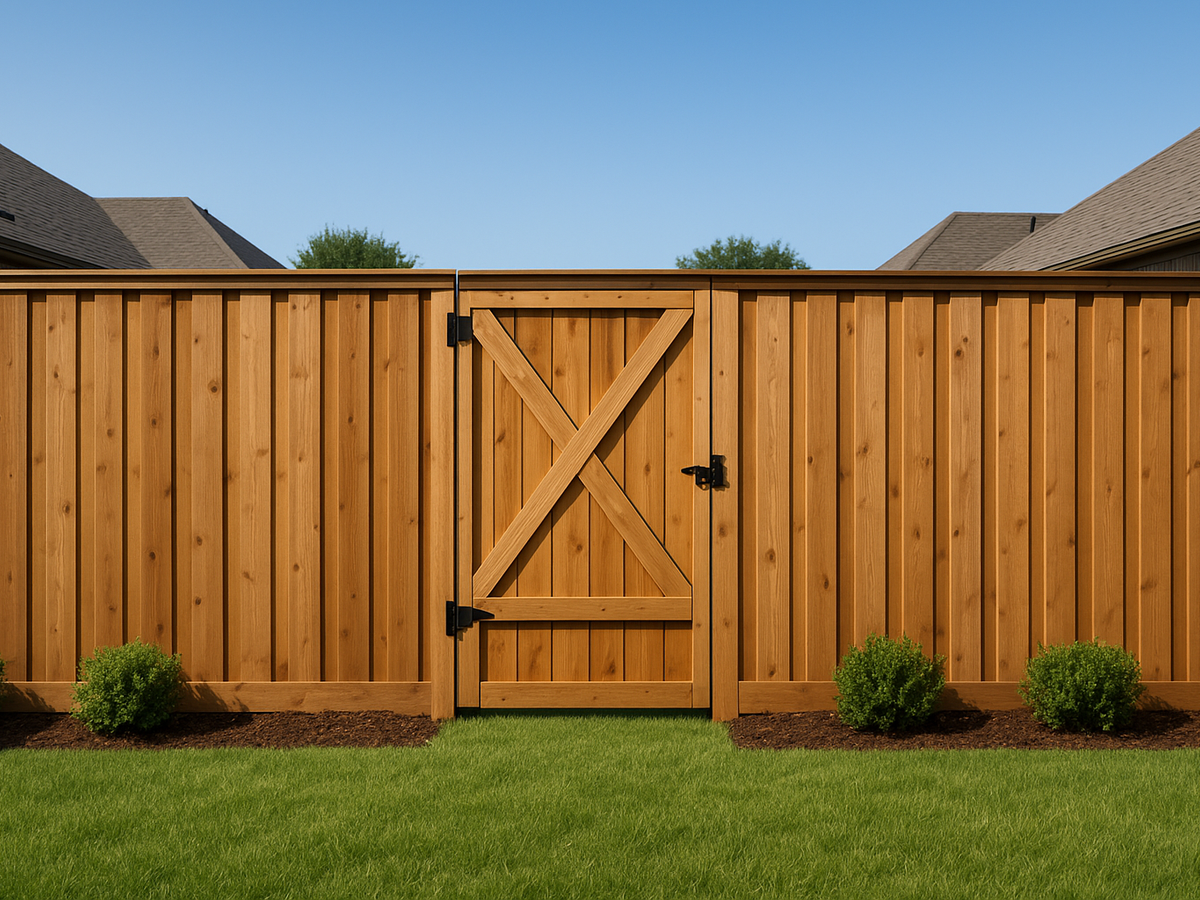 Fence gate hardware detail