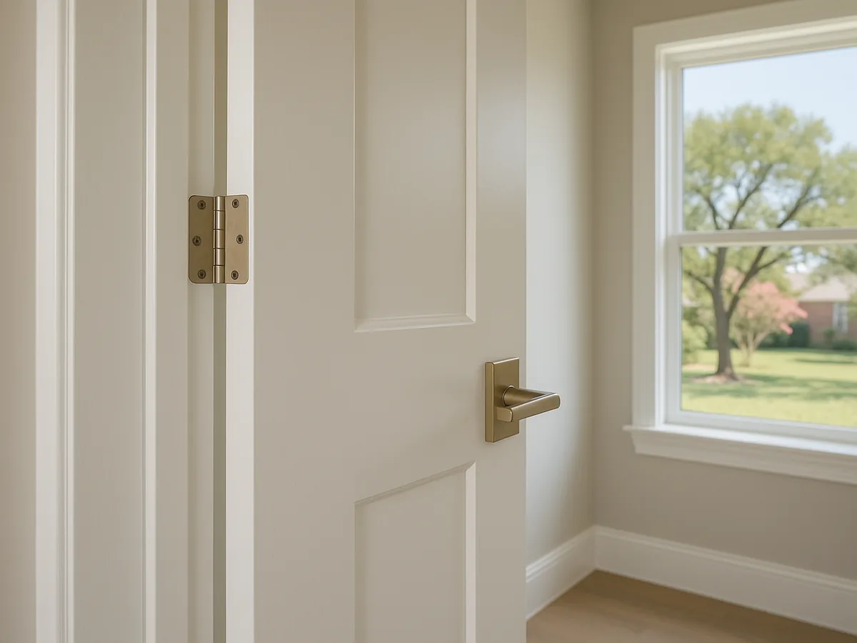 Handyman finish work with aligned trim and hardware