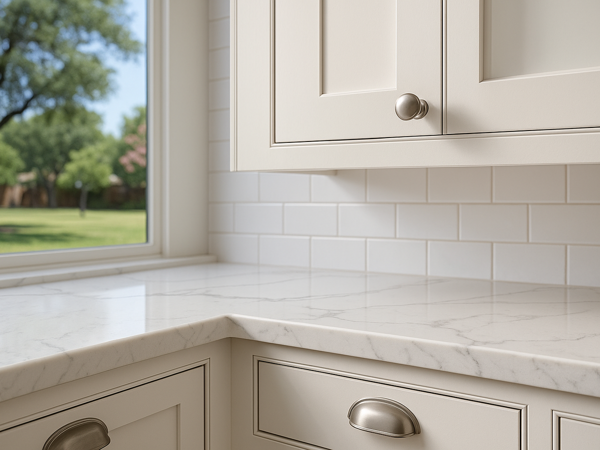 Bright quartz kitchen remodel in Dallas-Fort Worth
