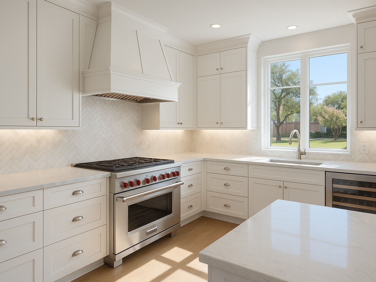 Custom kitchen renovation with tailored cabinetry in DFW