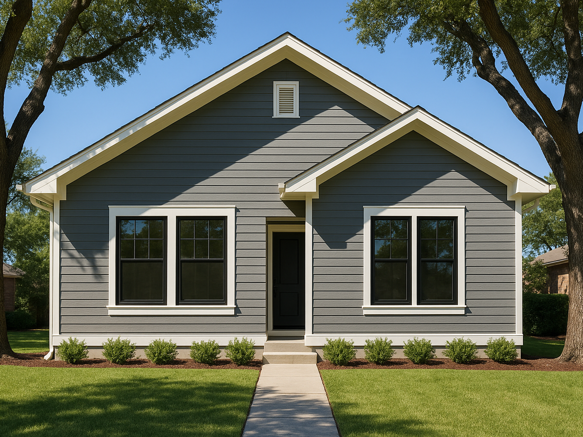 Siding installation front elevation