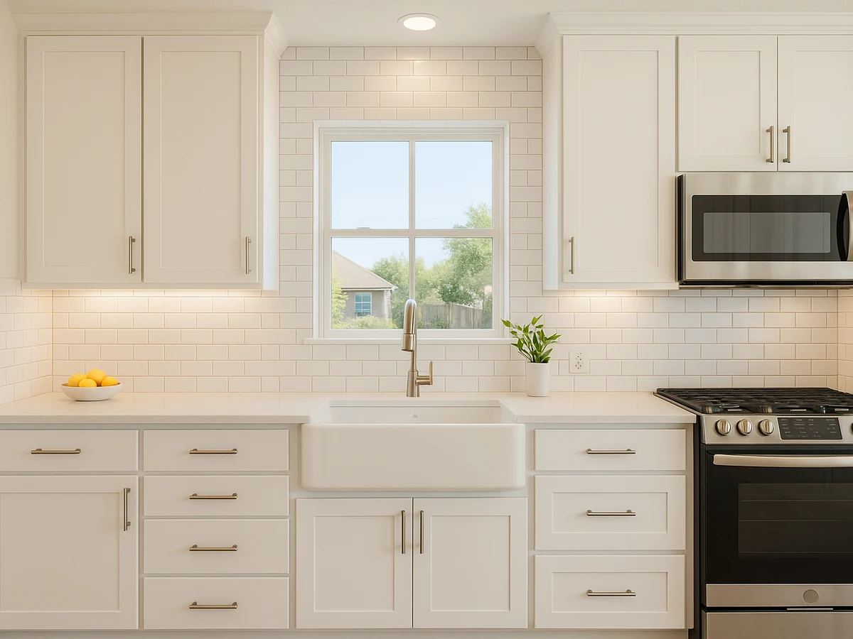 Kitchen backsplash tile installation in DFW